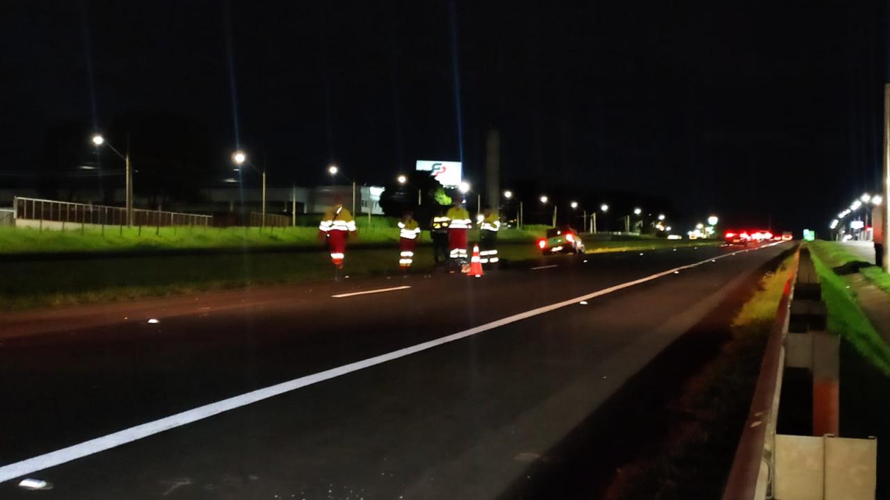 Foto 3 de 5 — Grave: homem morre após atropelamento na Rodovia Washington Luís (SP-310), em Araraquara